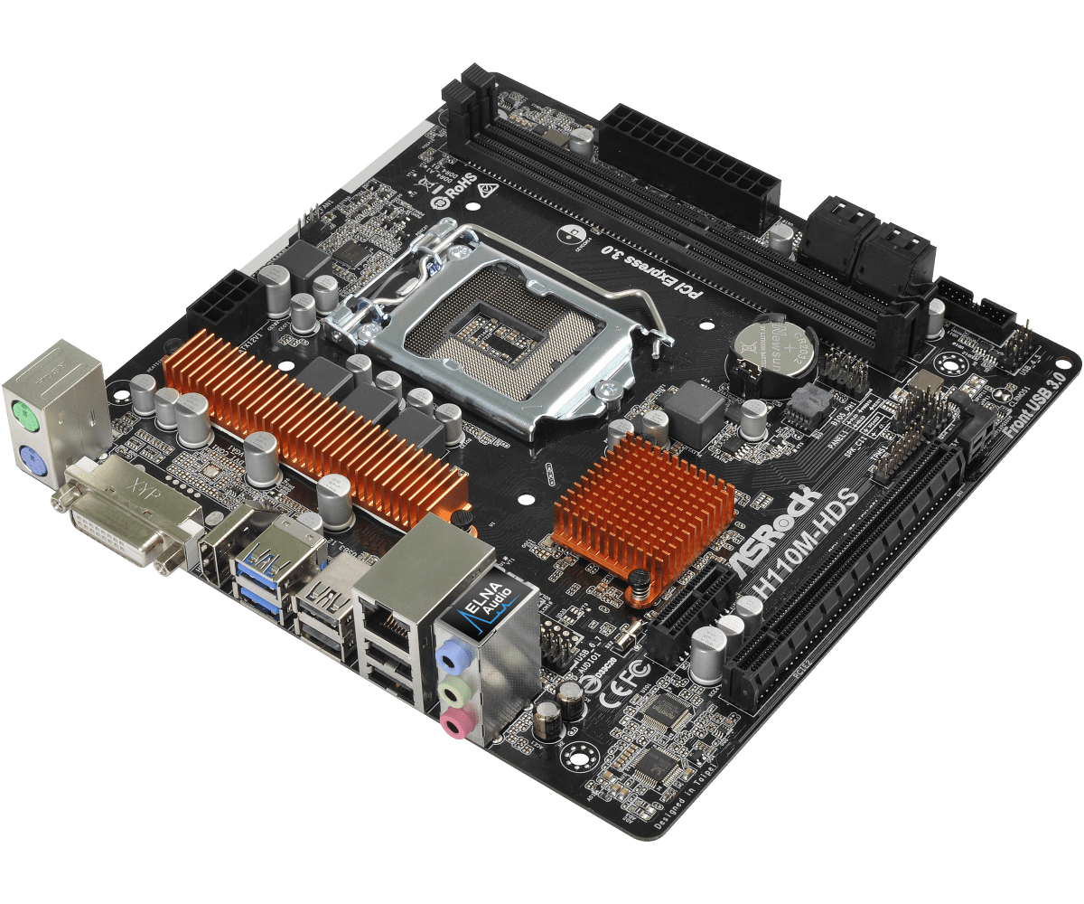 Asrock h110m hds подключение